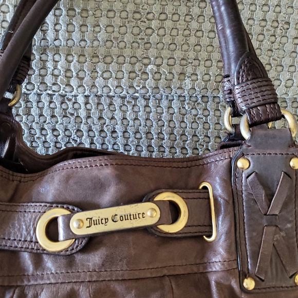 🥀🌻Y2k Juicy Couture Brown Leather Women's Bag - Picture 5 of 11